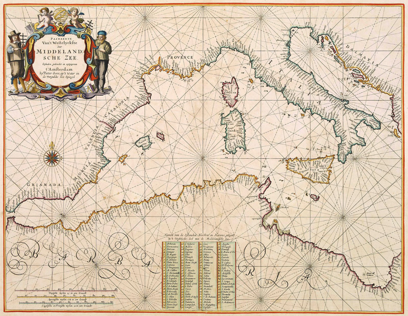 Midellandse Zee west 1666 Pieter Goos